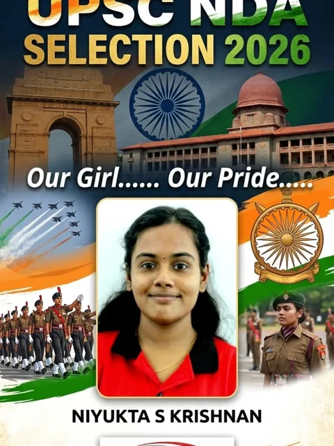 RIITS congratulatory poster for Niyukta S Krishnan’s UPSC NDA selection in 2026